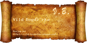 Vild Bogárka névjegykártya